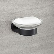 Milano Nero - Black Modern Wall Hung Soap Dish