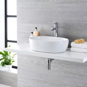 480X350mm Oval Ceramic Counter Top Basin