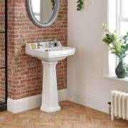 Traditional Basin with Full Pedestal - Choice of Width, Height & Tap Holes