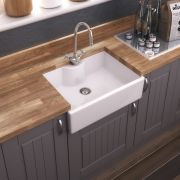 Milano Rowan - Fireclay Ceramic Belfast Kitchen Sink - Choice of Size