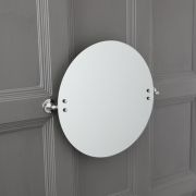 Milano Elizabeth - Traditional Round Bathroom Mirror - Chrome