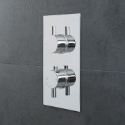 Milano Mirage - Round 1 Outlet Twin Thermostatic Shower Valve - Chrome