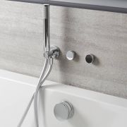 Milano Vis - Digital Thermostatic Control with Hand Shower, Overflow Bath Filler and Waste - Chrome