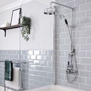 Milano Elizabeth - Traditional Exposed Thermostatic Shower with Grand Rigid Riser Rail - Choice of Finish and Bath Spout