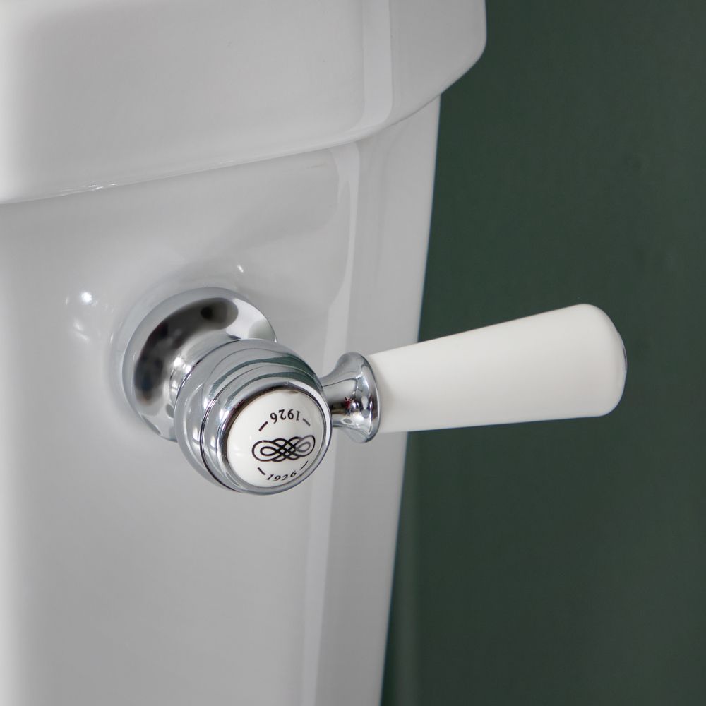 Milano Elizabeth Traditional Ceramic Flush Lever Chrome White