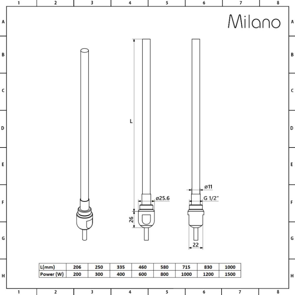 Milano kent heated towel rail shop