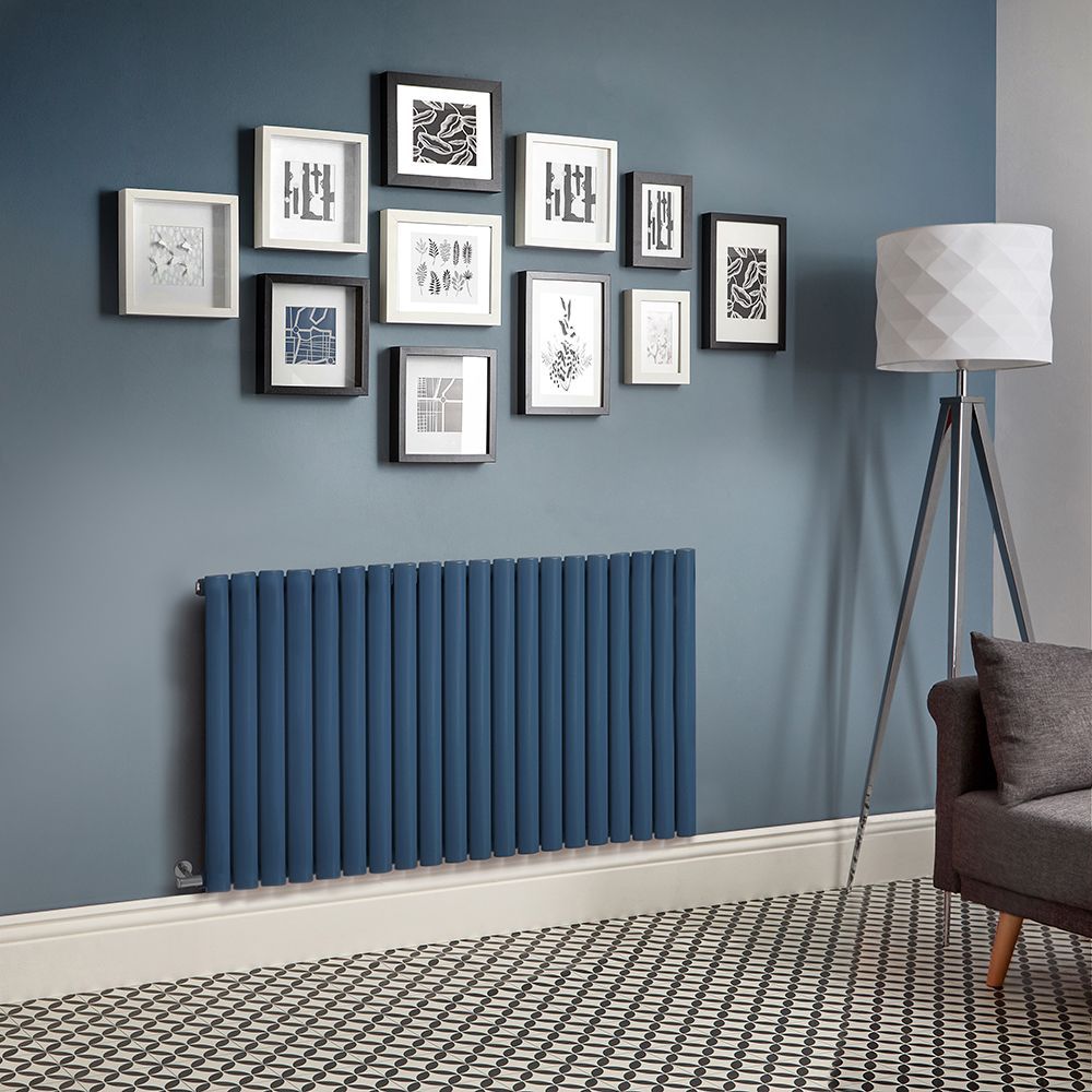 Milano Aruba Electric Deep Sea Blue Horizontal Designer Radiator
