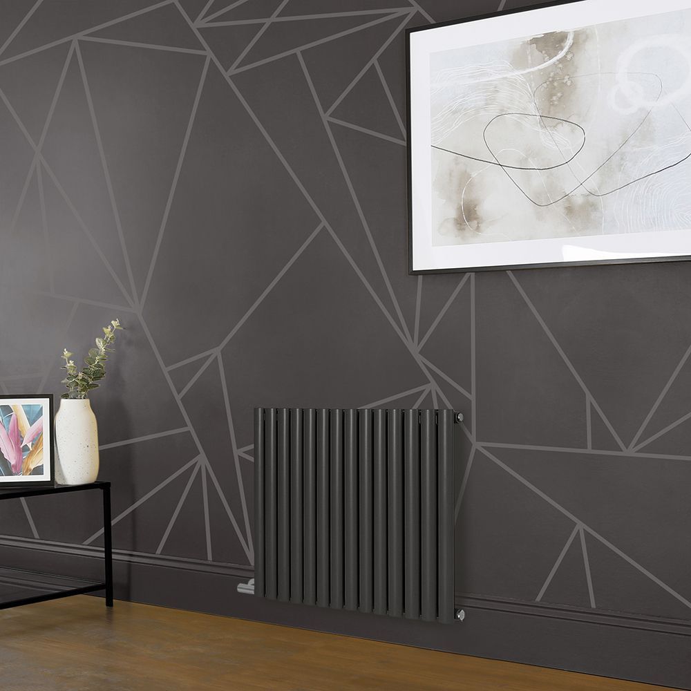Milano Aruba Electric - Carbon Grey Horizontal Designer Radiator ...