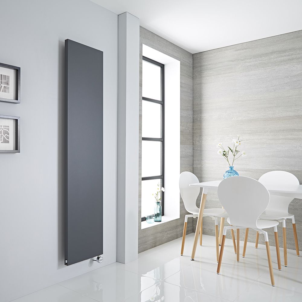 Flat Panel Anthracite Electric Radiator Milano Alpha Electric