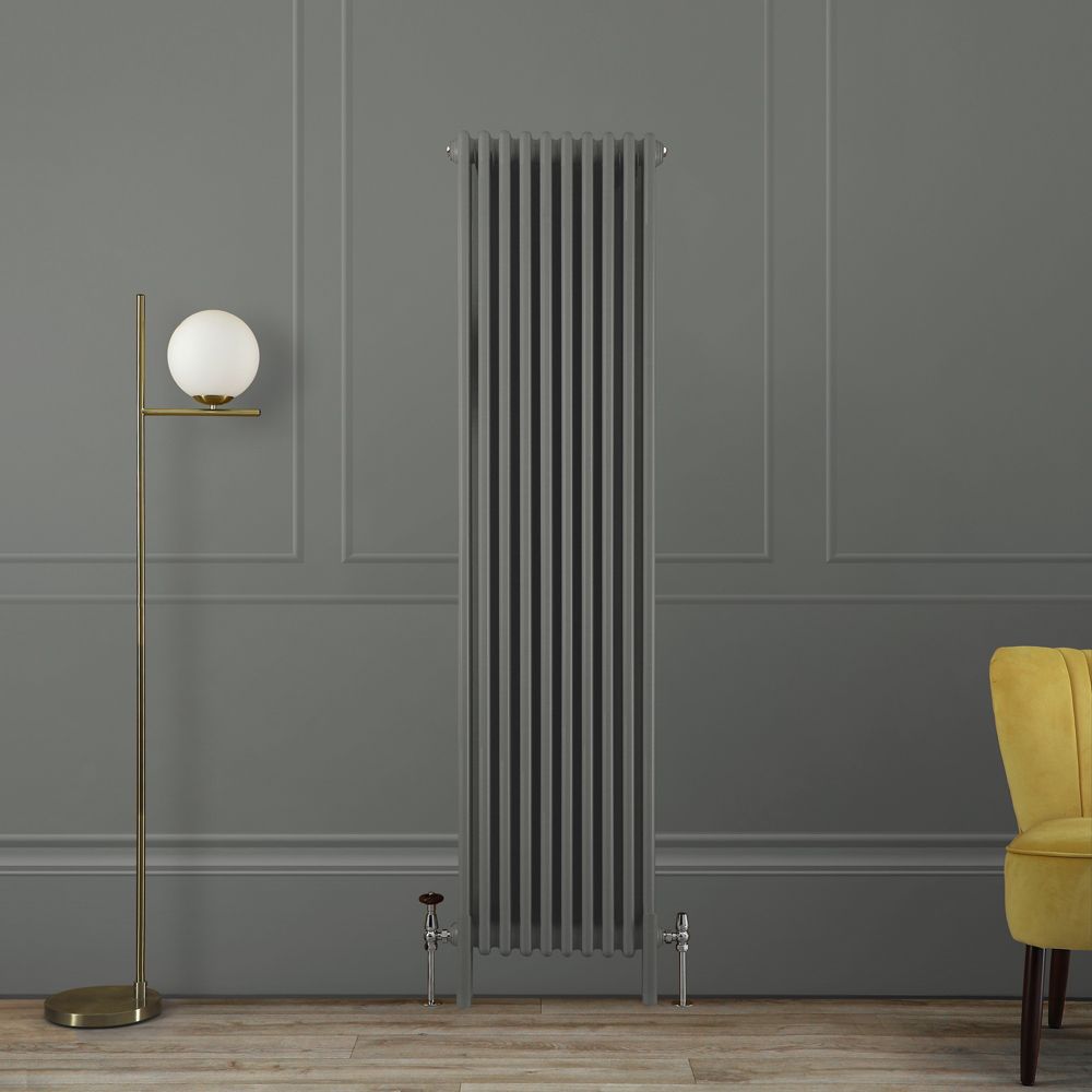 Coloumn Radiator Colours Milano Windsor - Vertical Traditional Column Radiator - 3 Column - Grey ...