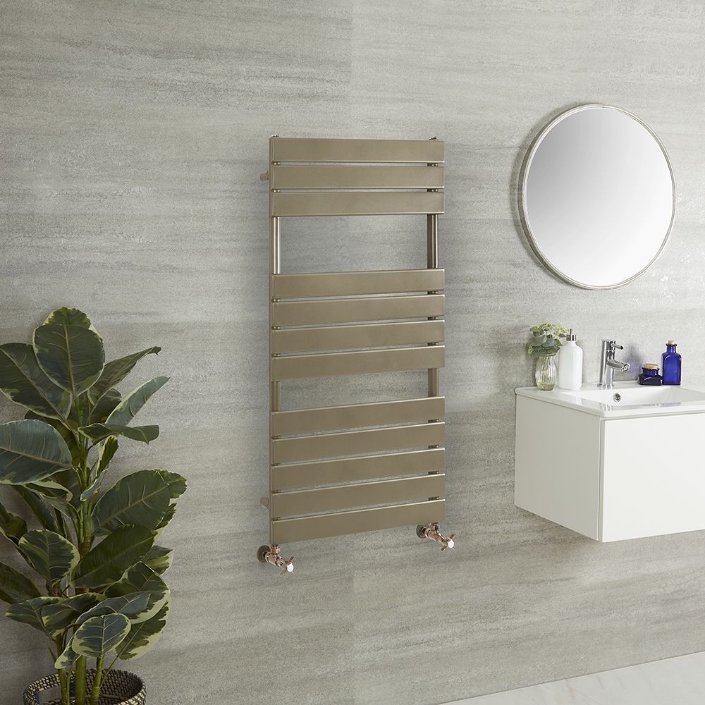 Milano Modern Bathroom Towel Rails Milano Lustro Designer Metallic - Main Image