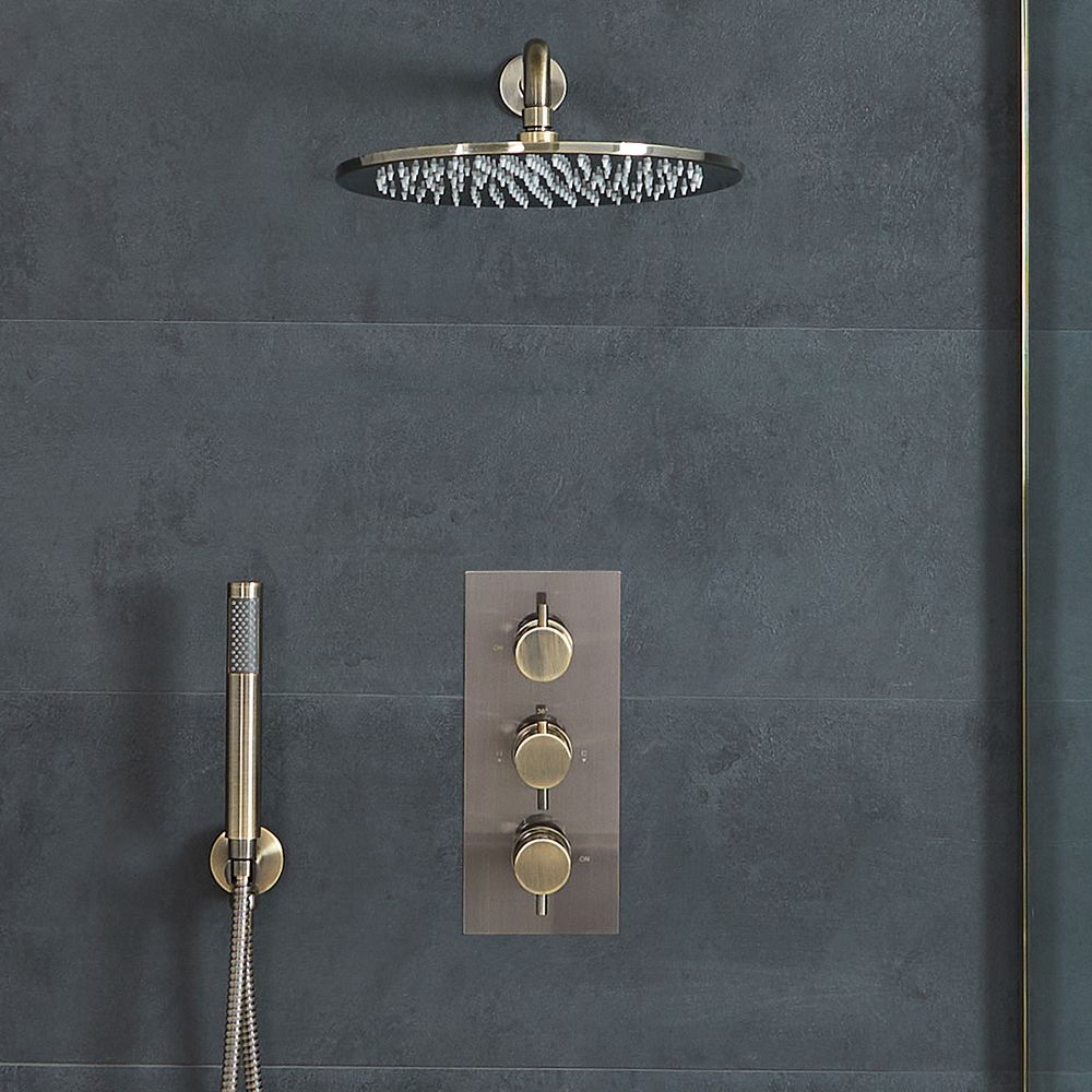 Milano Clarus - Thermostatic Shower with Shower Head and Hand Shower ...