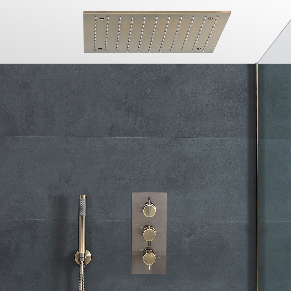 Milano Clarus - Thermostatic Shower with Recessed Shower Head and Hand ...