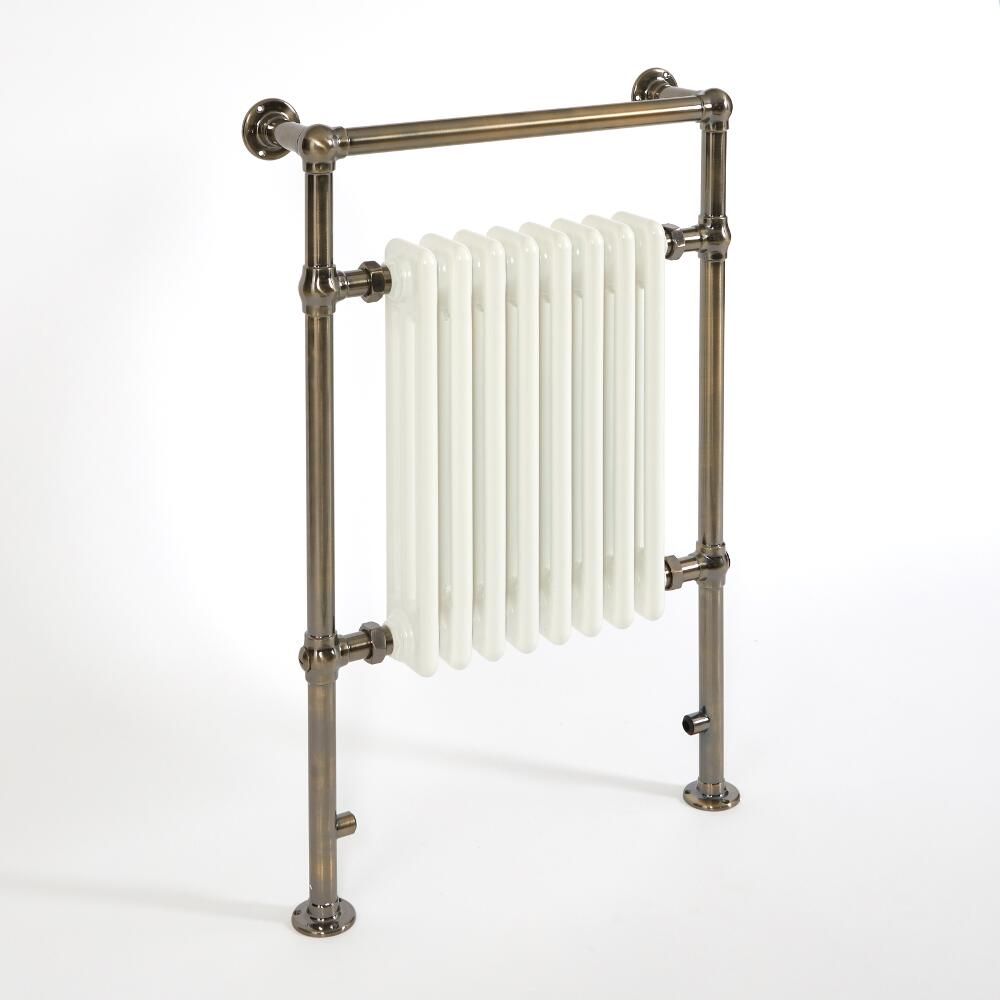 Milano Elizabeth Dark Brushed Brass Traditional Heated Towel Rail 930mm x 620mm