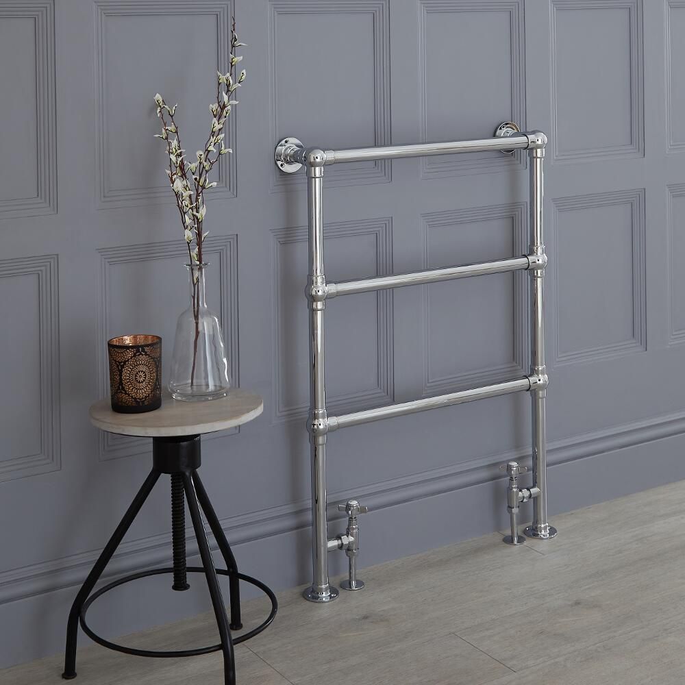 Hydronic heating towel rails outlet
