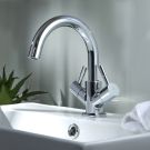Milano Mirage - Modern Swivel Spout Mono Basin Mixer Tap - Chrome