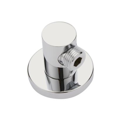 Milano Mirage - Modern Round Brass Shower Outlet Elbow - Chrome