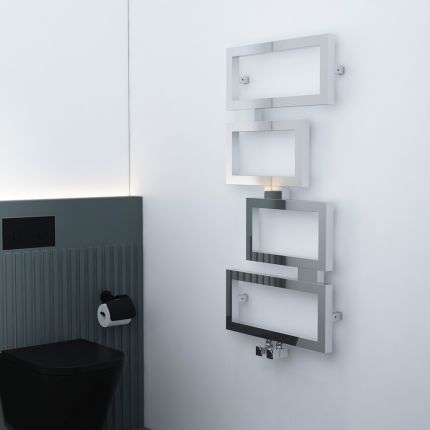 Carisa Clash - Stainless Steel Heated Towel Rail - Choice of Finish