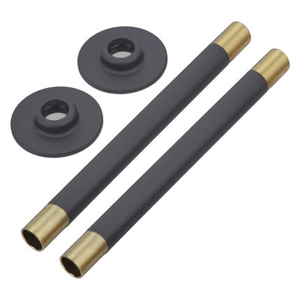 Milano - Anthracite Pipe Connectors (Pair)