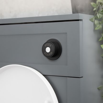 Milano – Traditional Round Flush Plate - Black