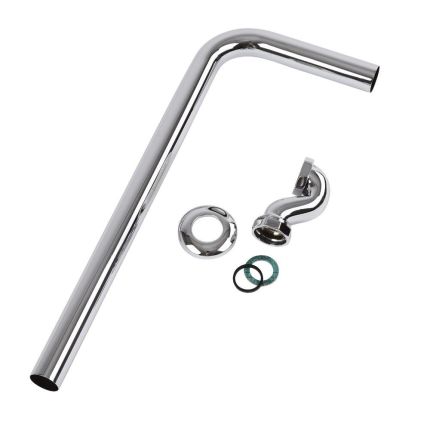 Milano Elizabeth - Traditional Shallow Seal Bath Trap and Outlet Pipe - Chrome