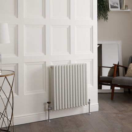 Milano Esme - Horizontal Aluminium Traditional Radiator - 600mm Tall - Choice of Finish and Size