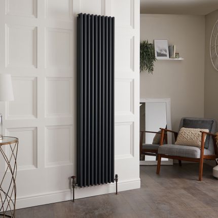 Milano Esme - Vertical Aluminium Traditional Radiator - 1800mm Tall - Choice of Finish and Size