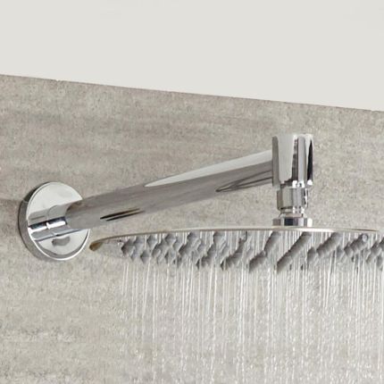 Milano - Modern Round Wall Mounted Shower Arm - Chrome