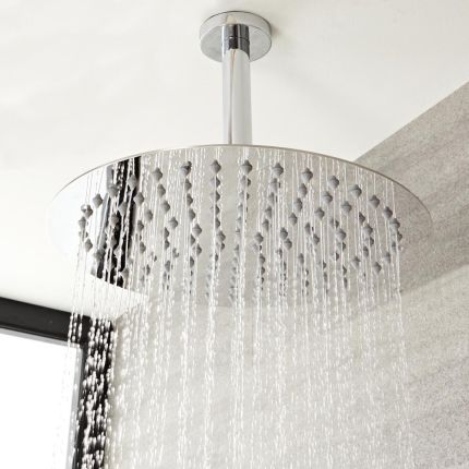 Milano Mirage - Modern Round Ceiling Mounted Shower Arm - Chrome