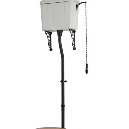 Milano Elizabeth - High Level Toilet Flush Kit - Black