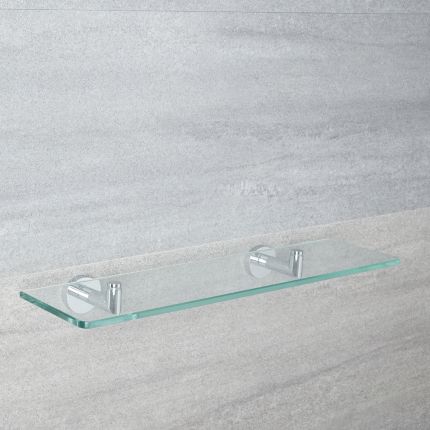 Milano Mirage - Modern Chrome Glass Bathroom Shelf