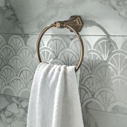 Milano Earlham - Art Deco Towel Ring - Choice of finish