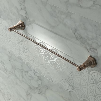 Milano Earlham - Art Deco 600mm Towel Rail - Choice of Finish
