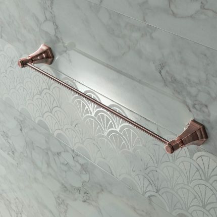 Milano Earlham - Art Deco 600mm Towel Rail - Choice of Finish
