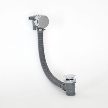 Milano Mirage - Modern Overflow Bath Filler and Waste - Chrome