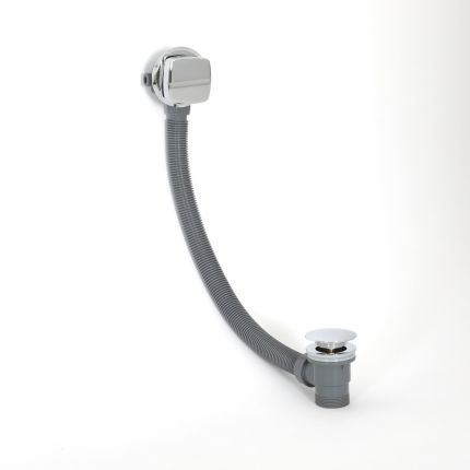 Milano Arvo - Modern Overflow Bath Filler and Waste - Chrome