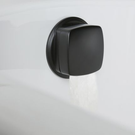 Milano Preto - Modern Overflow Bath Filler and Waste - Black