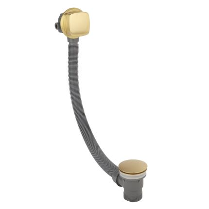 Milano Lyra - Modern Overflow Bath Filler and Waste - Brushed Brass