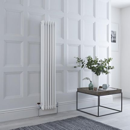 Milano Windsor - White Vertical Traditional Column Radiator - 1500mm x 290mm (Triple Column)