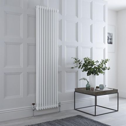 Milano Windsor - White Vertical Traditional Column Radiator - 1800mm x 470mm (Double Column)
