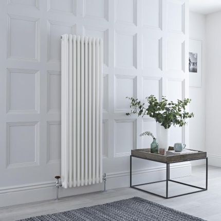 Milano Windsor - White Vertical Traditional Column Radiator - 1500mm x 470mm (Triple Column)