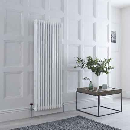 Milano Windsor - White Vertical Traditional Column Radiator - 1500mm x 560mm (Triple Column)