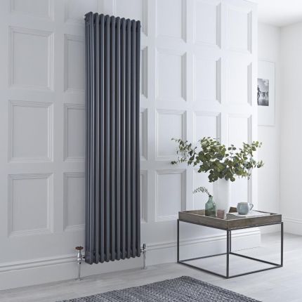 Milano Windsor - Anthracite Vertical Traditional Column Radiator - 1800mm x 470mm (Triple Column)