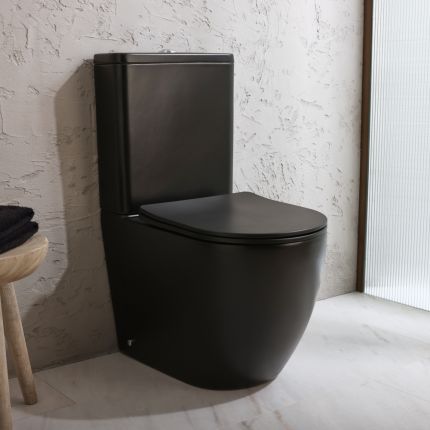Milano Elements - Modern Close Coupled Toilet with Soft Close Seat - Choice of Finish