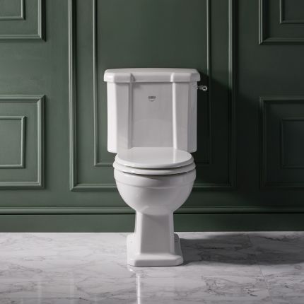 Milano Elizabeth - Traditional Close Coupled Toilet with Cistern and Soft Close Seat
