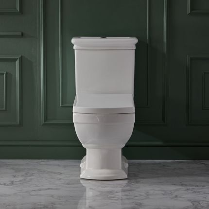Milano Sandrigham - Traditional Close Coupled Toilet with Soft Close Seat - Choice of Flush Button Finish
