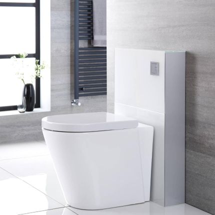 Milano Arca - White 500mm Back to Wall WC Unit (Excluding Pan)