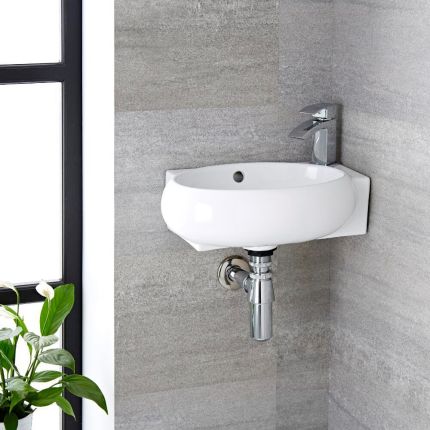 400x280 Ceramic Wall Hung Counter Top Basin