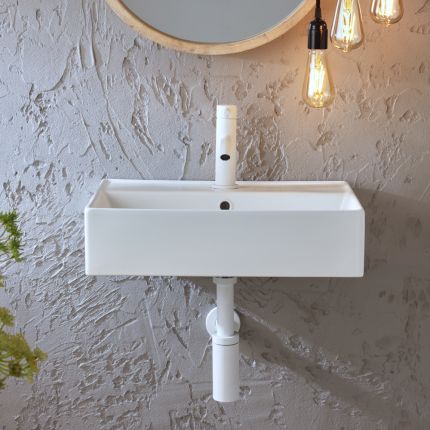 Milano Elements - Rectangular Wall Hung Basin - 500mm x 350mm (1 Tap Hole) - Choice of Finish
