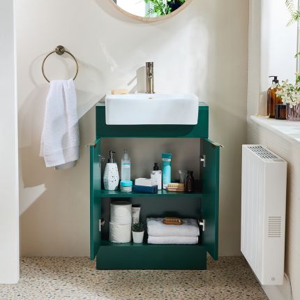 Milano Lurus - 550mm Modern Vanity Unit with Basin - Choice of Finish and Handles